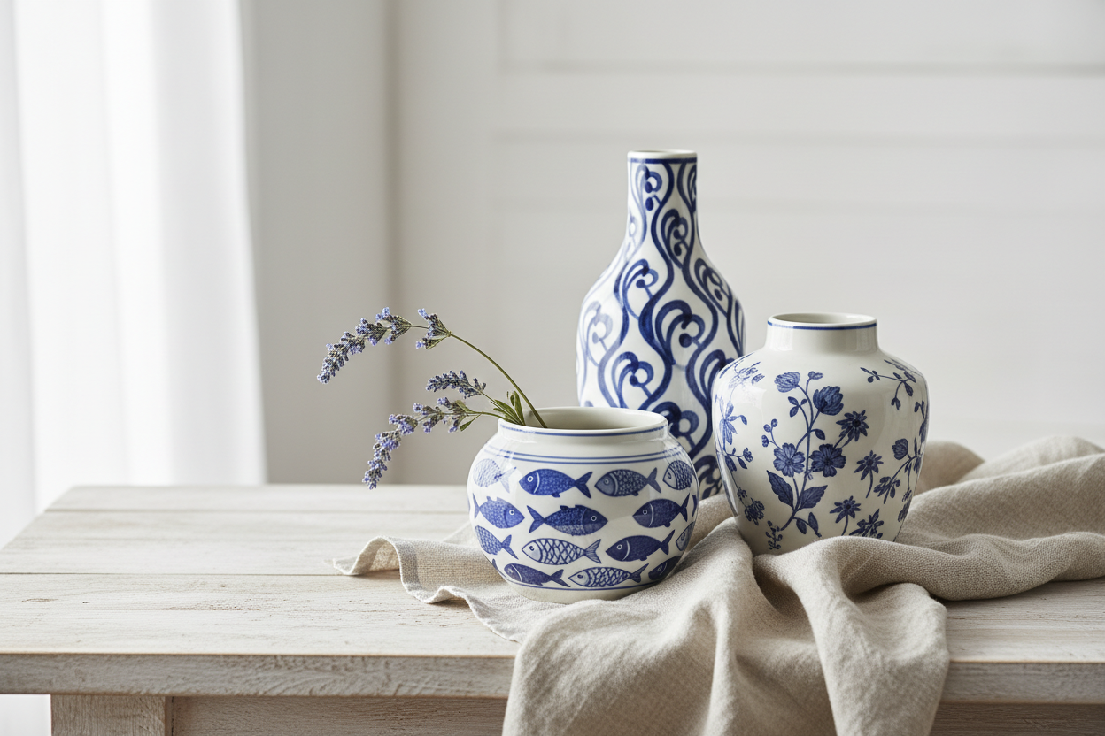 Blue & White Without Looking Nautical