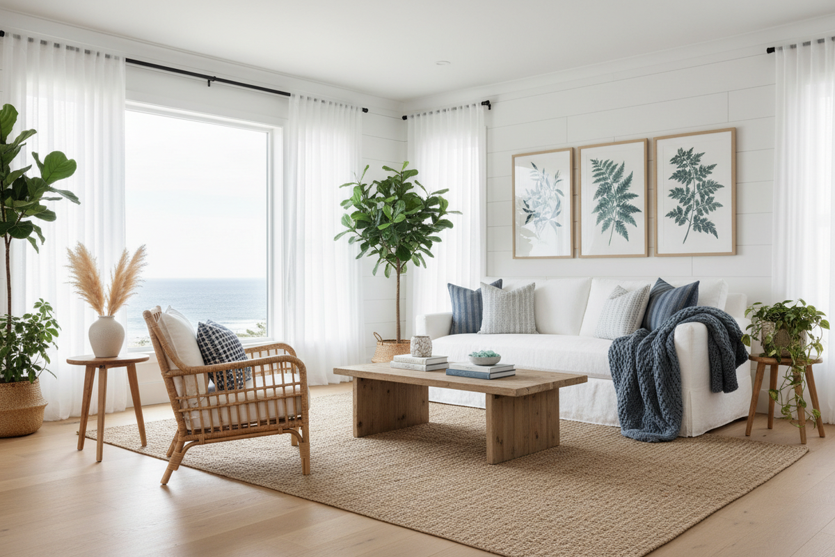 How to Create a Sophisticated Coastal Living Room