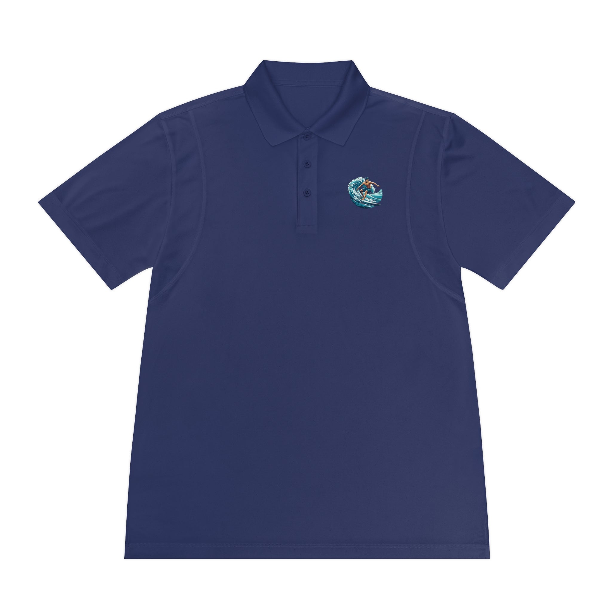 Azure Wave Polo Shirt | Surfing Wave  Men’s Sport Polo