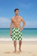 Tropical Monstera Board Shorts — Men's Leaf Print Swim Trunks