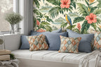 Island Vibes Tropical Peel-and-Stick Wallpaper | Custom Coastal Pattern