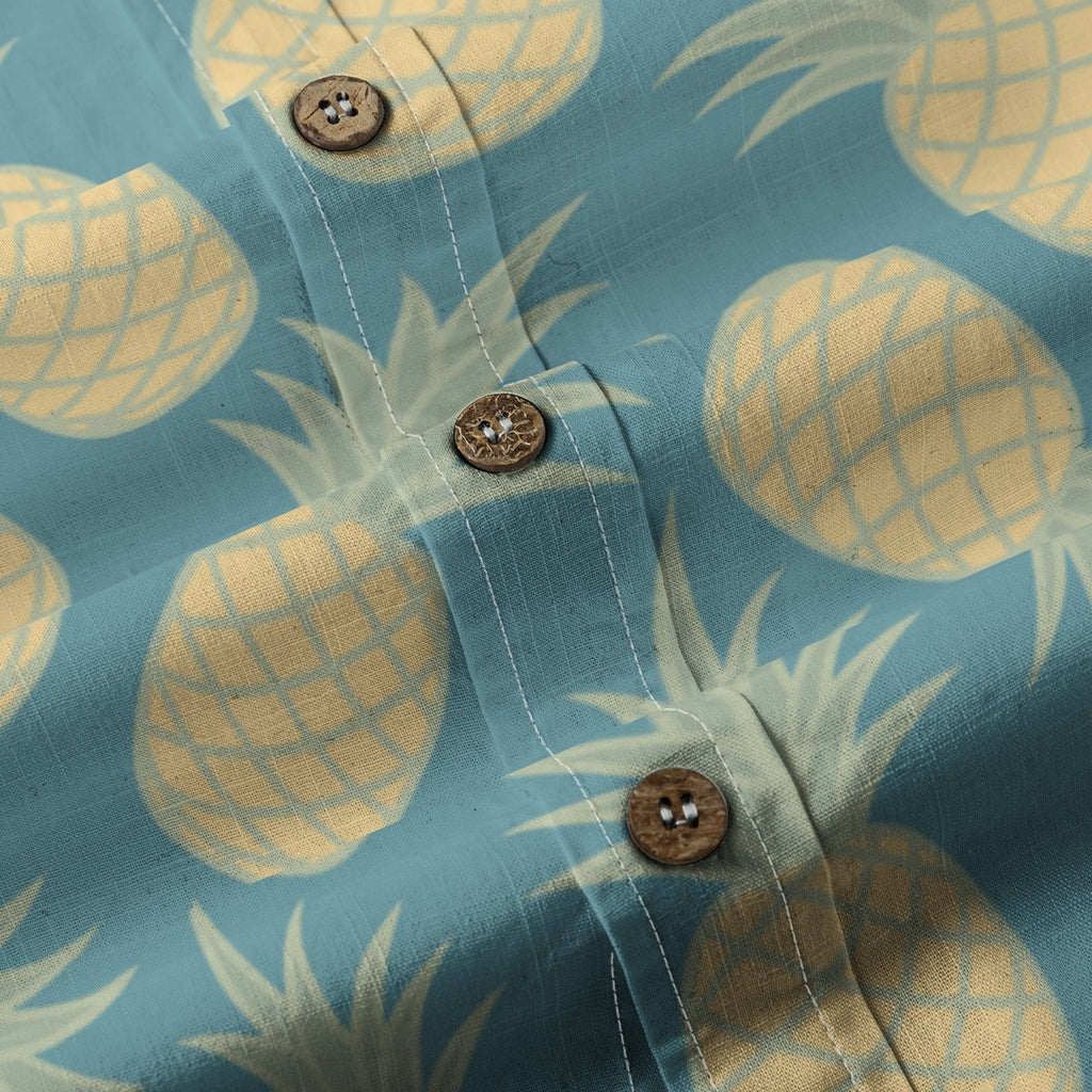 Pinneaple Tropical  Cotton Shirt