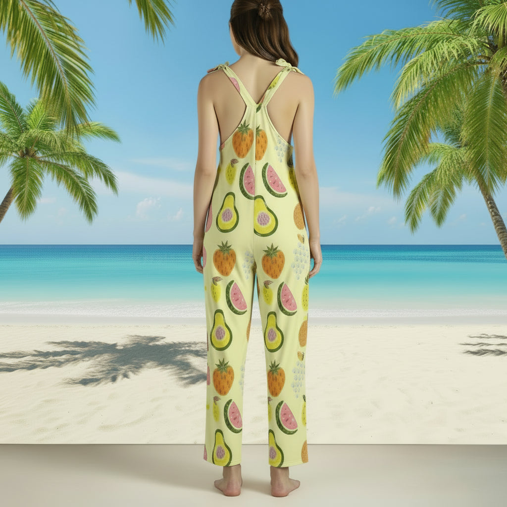 Wild Fruits Print Women's Jumpsuit