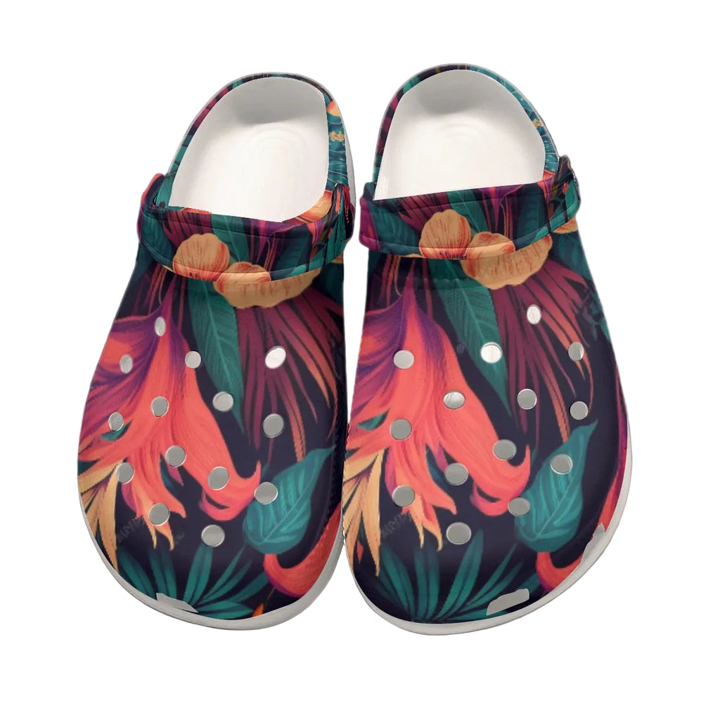 Women's Tropical Print Classic Clogs