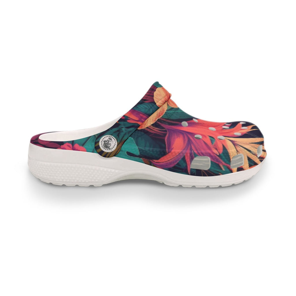 Women's Tropical Print Classic Clogs