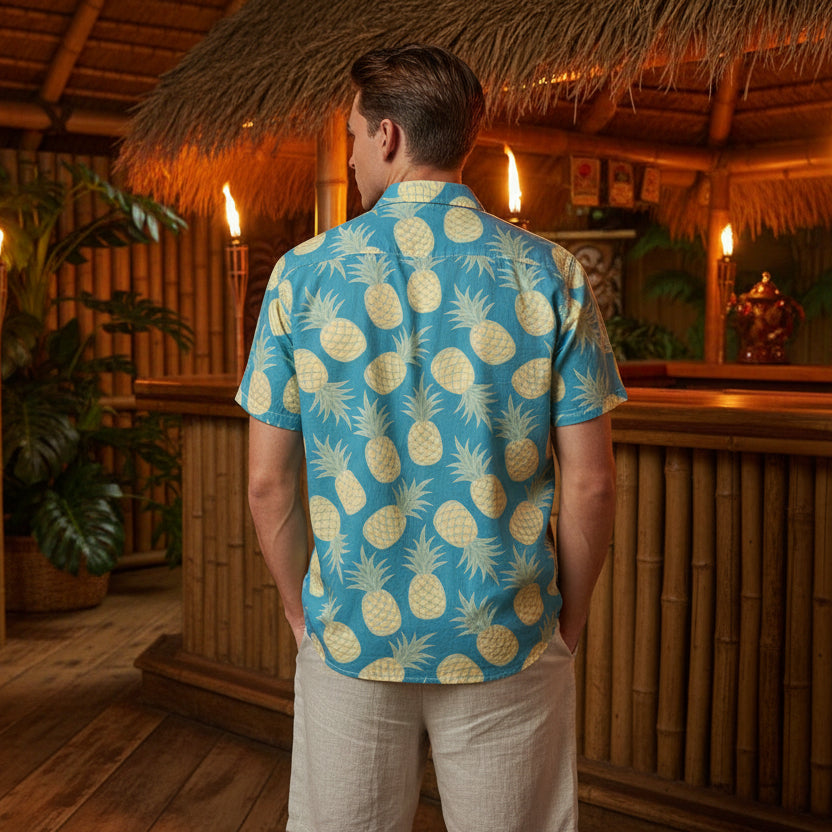 Pinneaple Tropical  Cotton Shirt