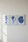 Framed Three-Panel Mural Wall Art Set (19.6" × 27.5" Each)