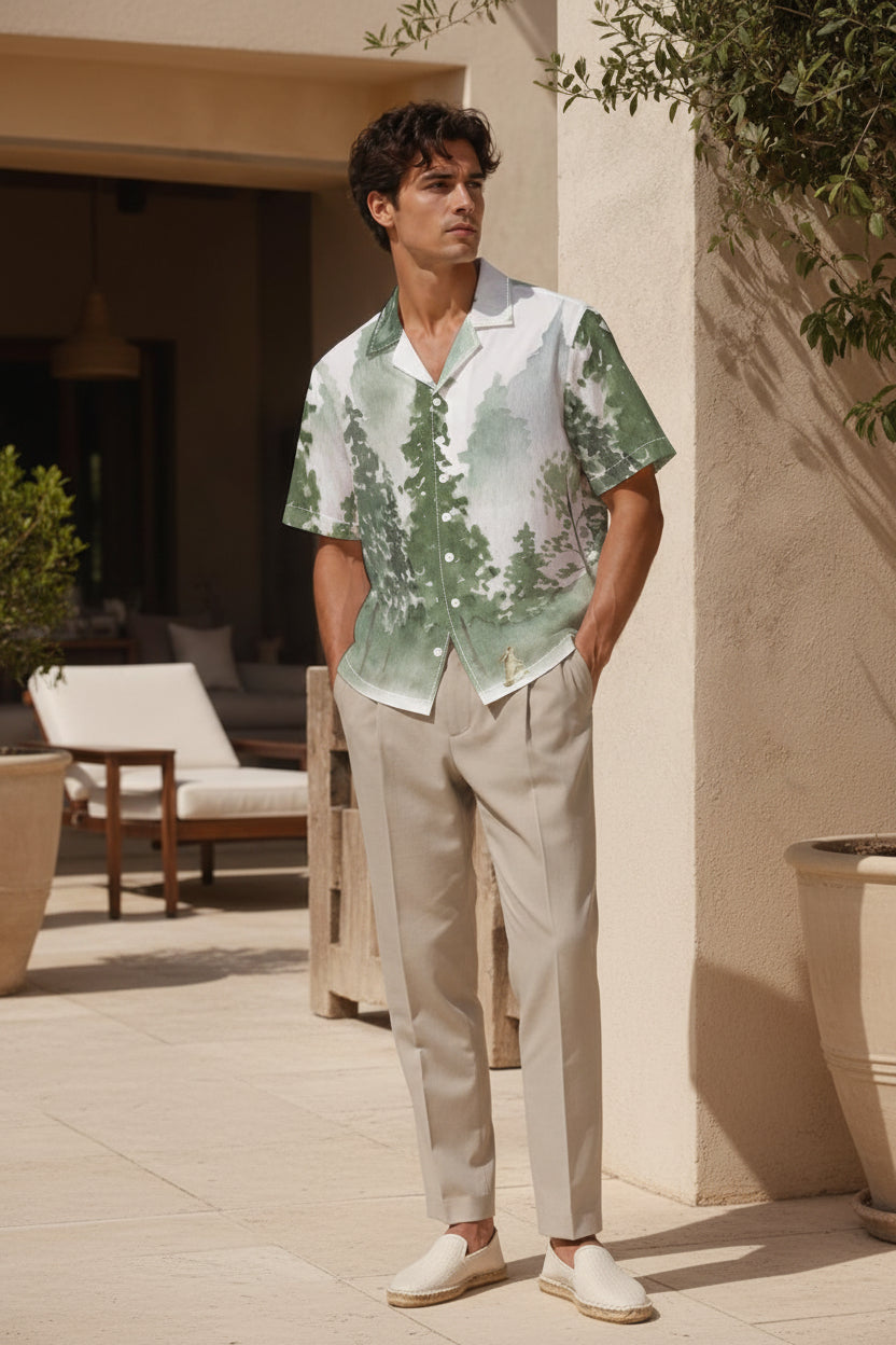 Men's All-Over Print Hawaiian Shirt | Tropical Resort Wear