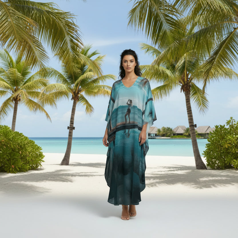 Azure Reflections Kaftan
