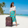Sunset Leopard Spinner Suitcase