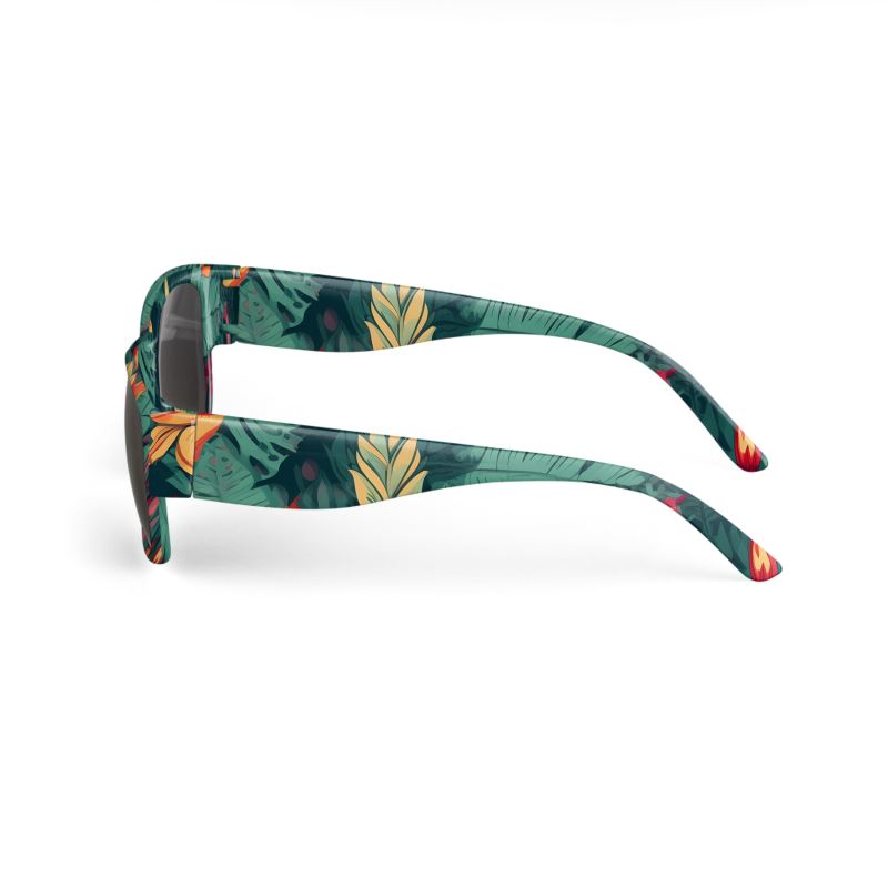 Tropical Jungle Leaf Statement Sunglasses