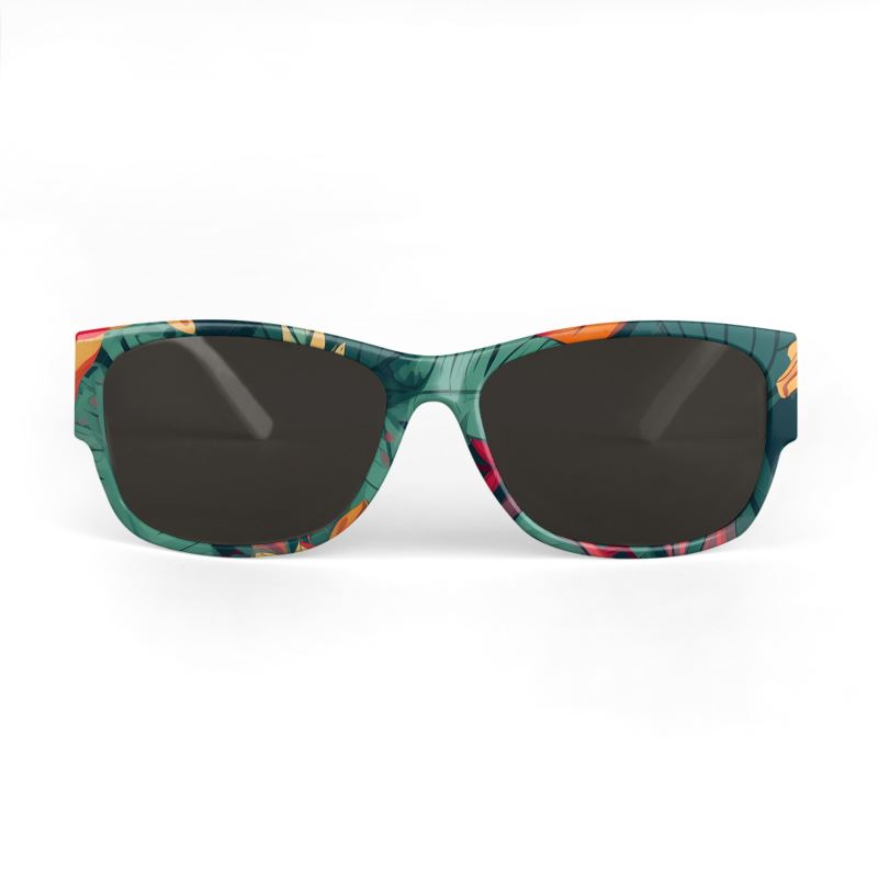 Tropical Jungle Leaf Statement Sunglasses