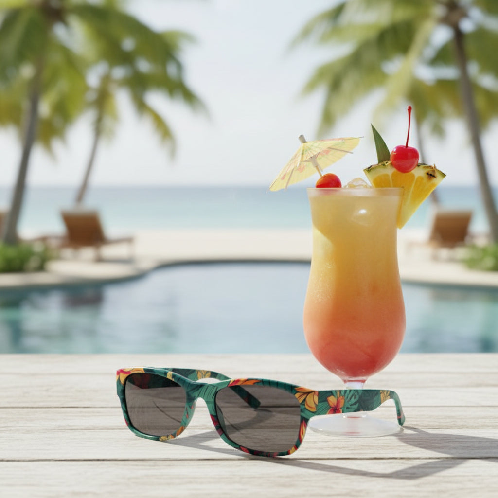 Tropical Jungle Leaf Statement Sunglasses