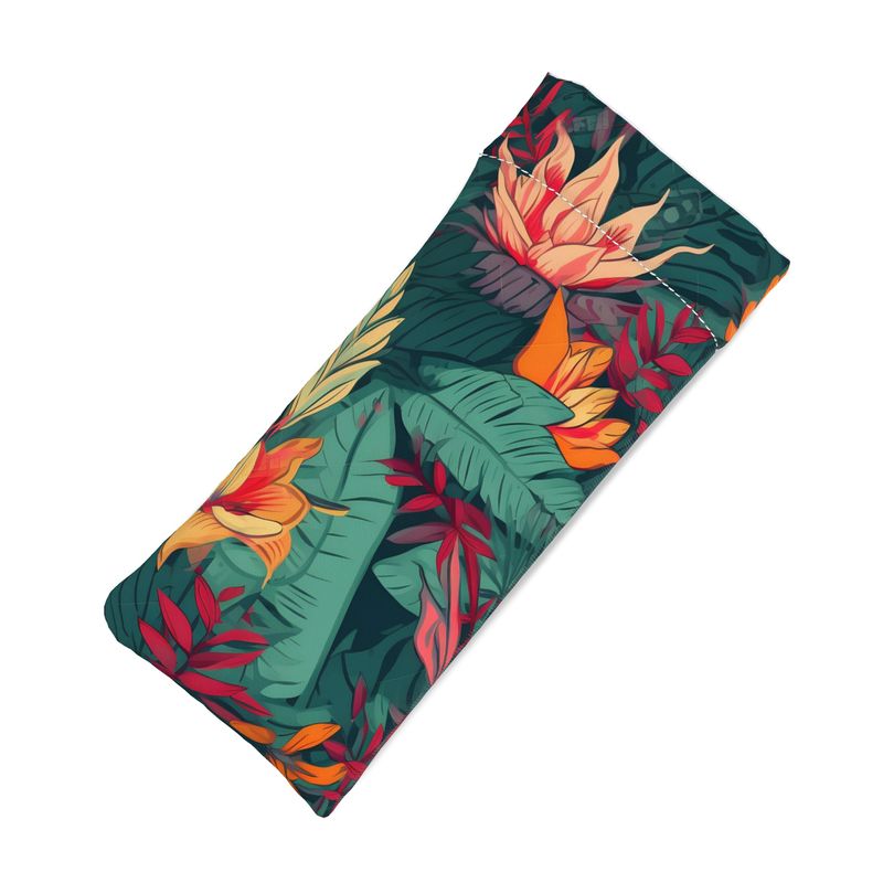 Tropical Jungle Leaf Glasses Case Pouch