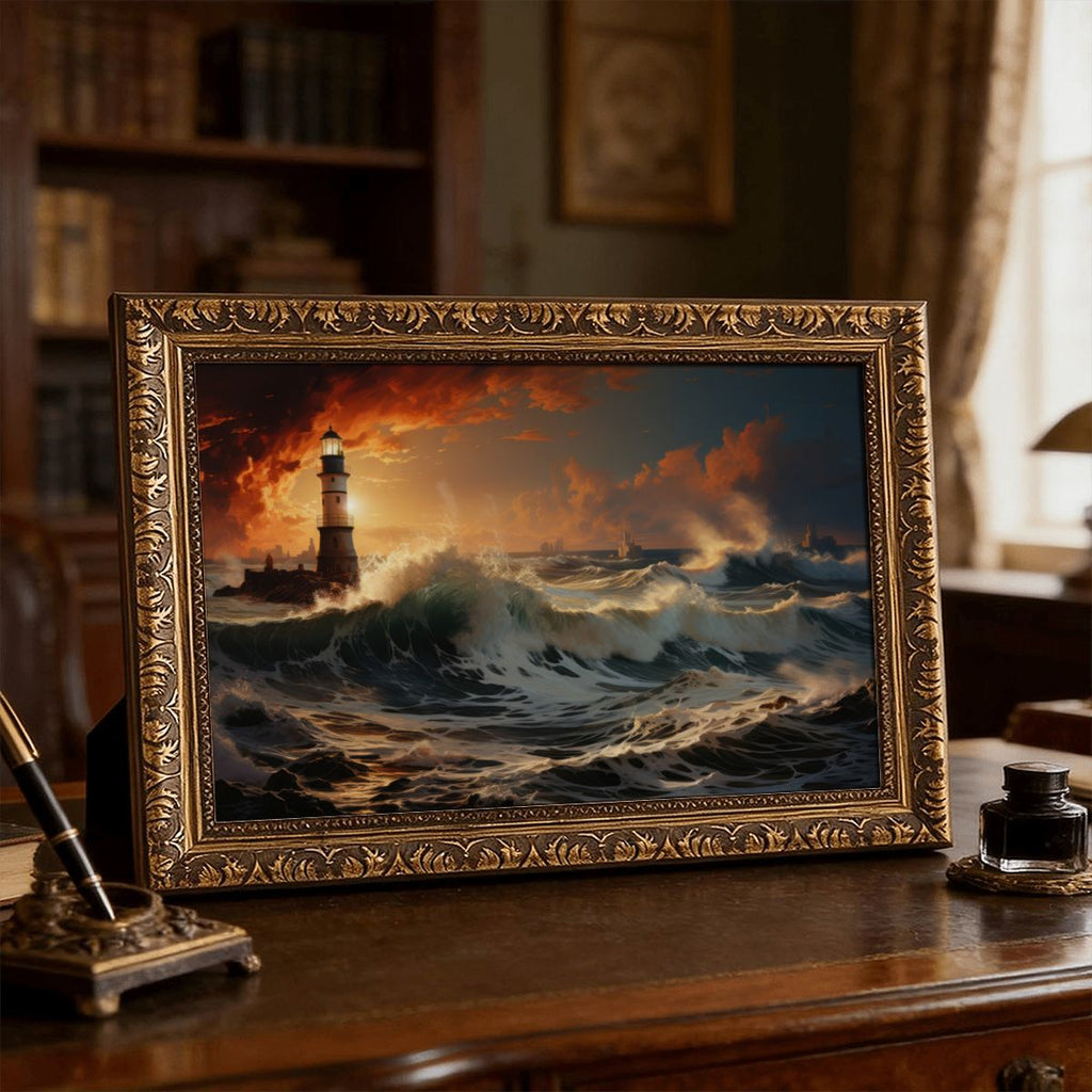 Vintage Gold Framed Canvas Wall Art | Custom 3:2 Print