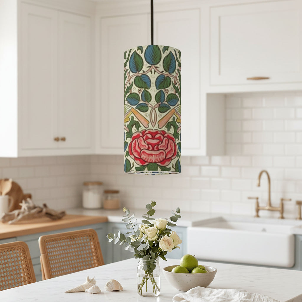 William Morris Coastal Pendant Light – Dimmable Ceiling Lamp