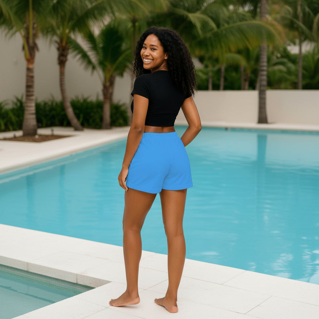 Blue Tropical Women's Beach Shorts