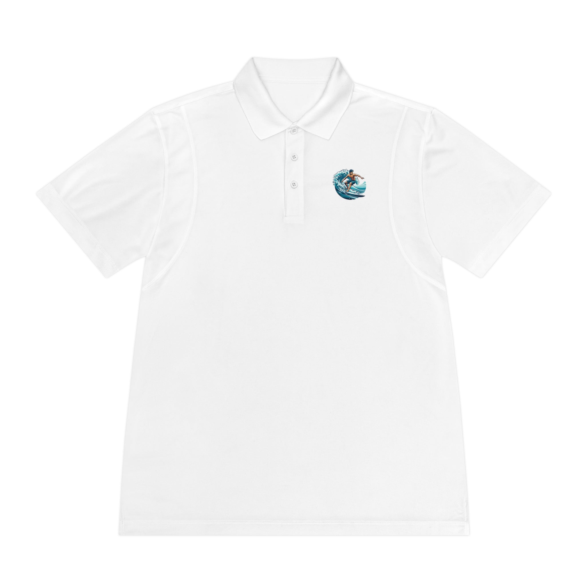 Azure Wave Polo Shirt | Surfing Wave  Men’s Sport Polo