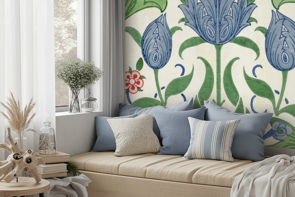 Coastal Botanical Peel-and-Stick Wallpaper | 60" x 50"
