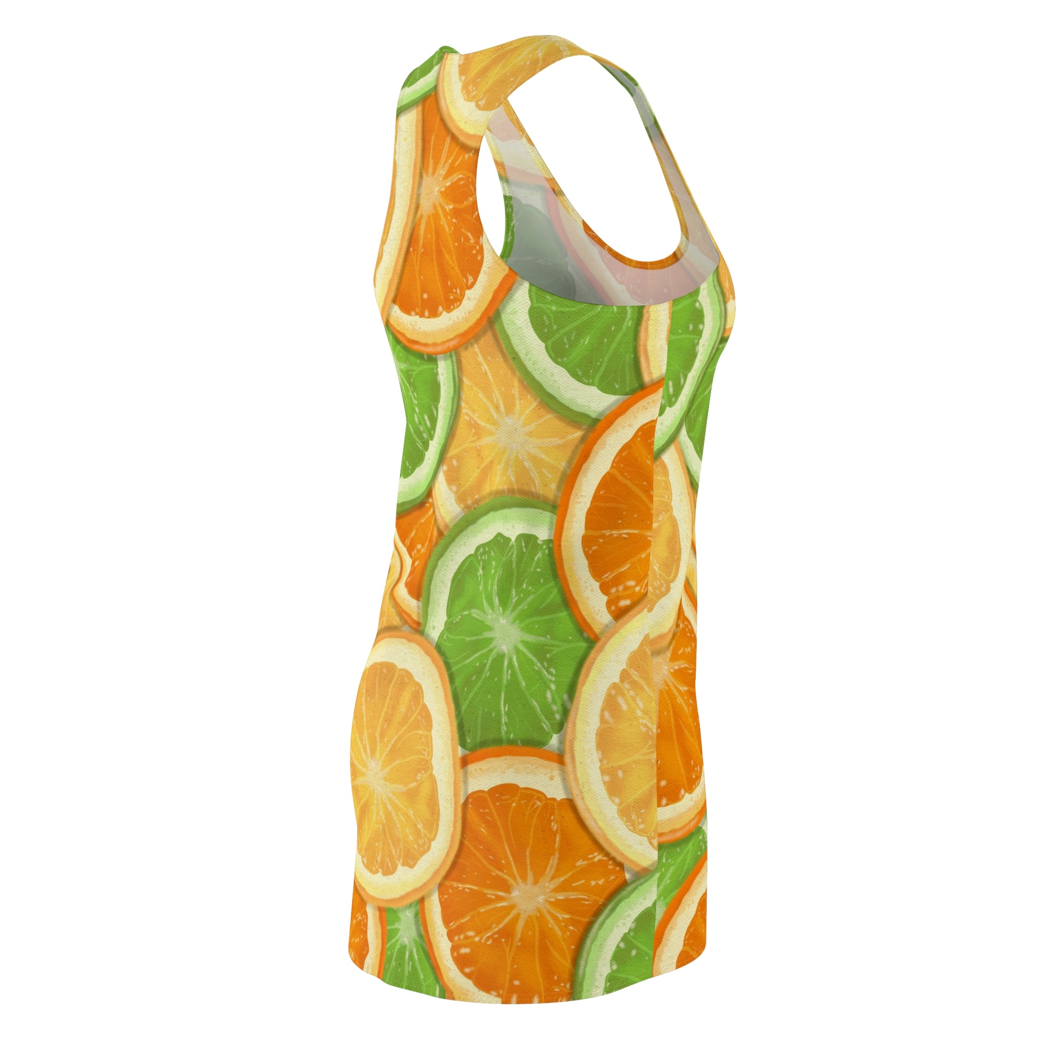Azure Citrus Slice Racerback Dress