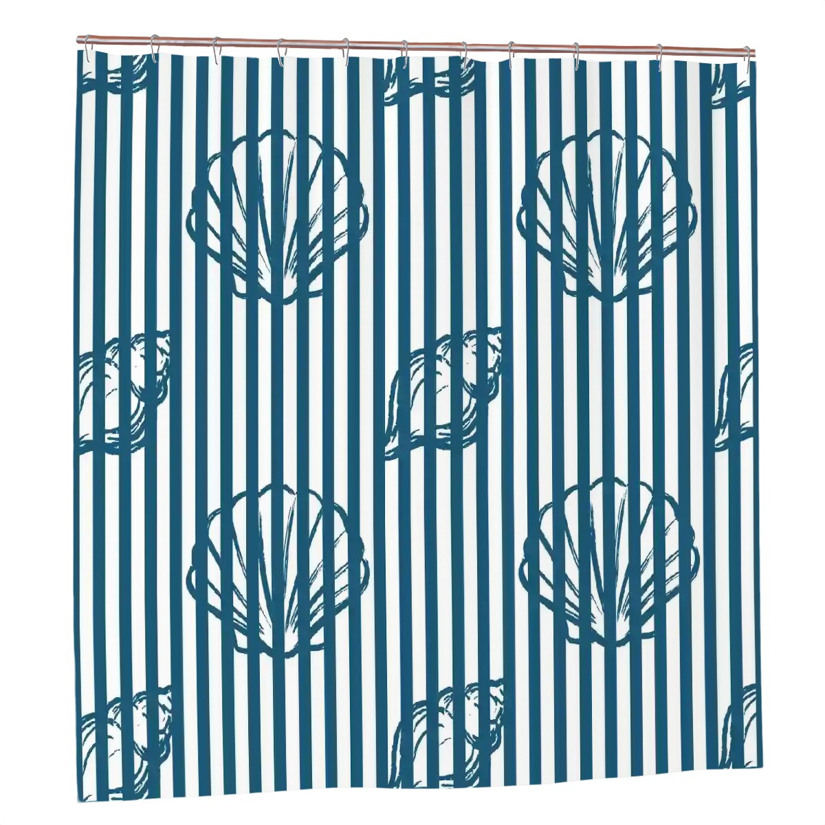 Coastal Tropics Shower Curtain – 72" × 72"
