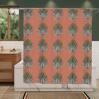 Terracotta Palm Shower Curtain