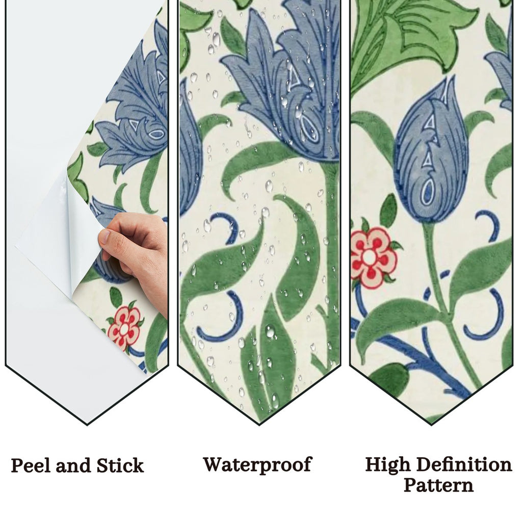 Coastal Botanical Peel-and-Stick Wallpaper | 60" x 50"