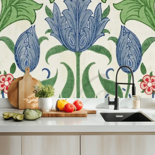 Coastal Botanical Peel-and-Stick Wallpaper | 60" x 50"
