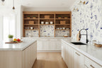 Nautical Blue & White Peel-and-Stick Wallpaper |Coastal Pattern