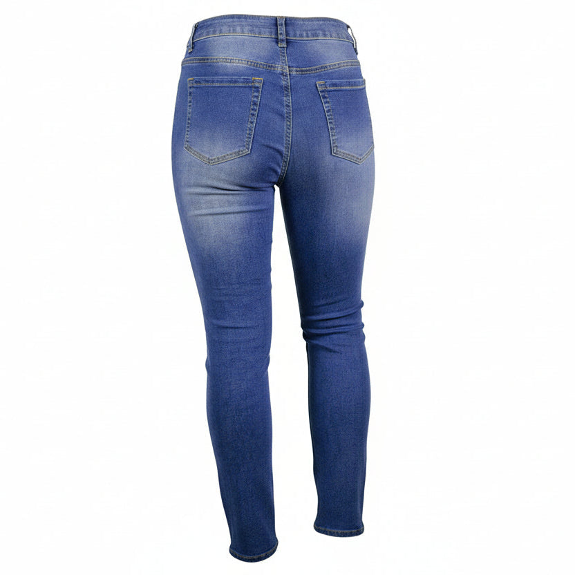 Tropical Flowers Women's Jeans (Front Printing) Made In USA Ships to USA Only