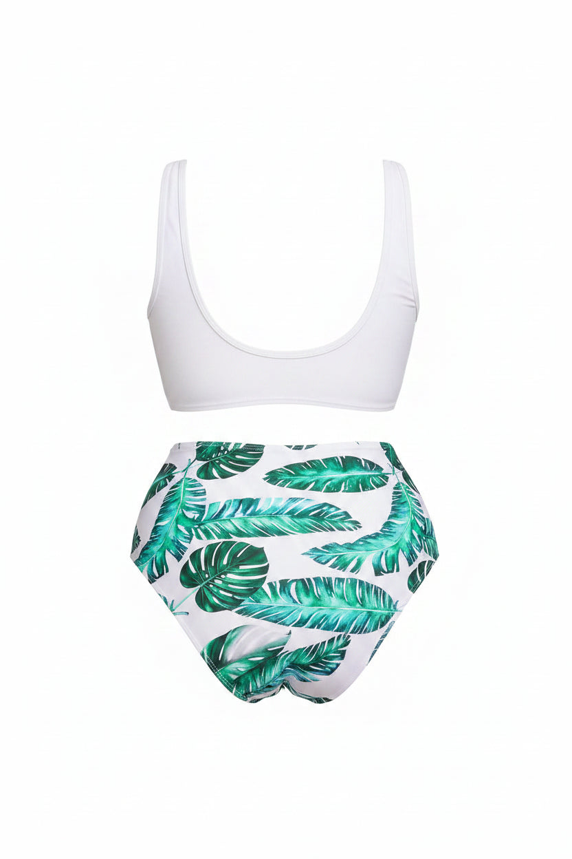 High Waist Ruffle Bikini Set | Plus Size Push-Up Swimsuit for Women (0XL–4XL)