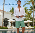 Coastal Linen Shirt - Men's Long Sleeve Button-Up