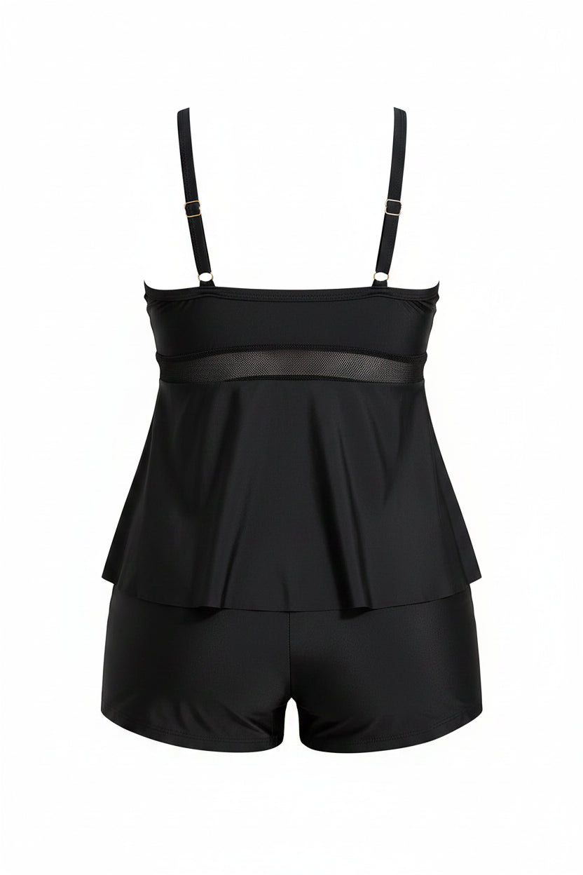 Ruffle Tankini Set — Women's Plus Size Two-Piece Swimsuit