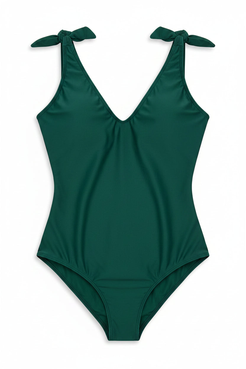 Azure Solid One-Piece Swimsuit — Plus Size