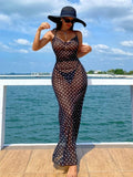 Sling Black Mesh Dot Cover-Up