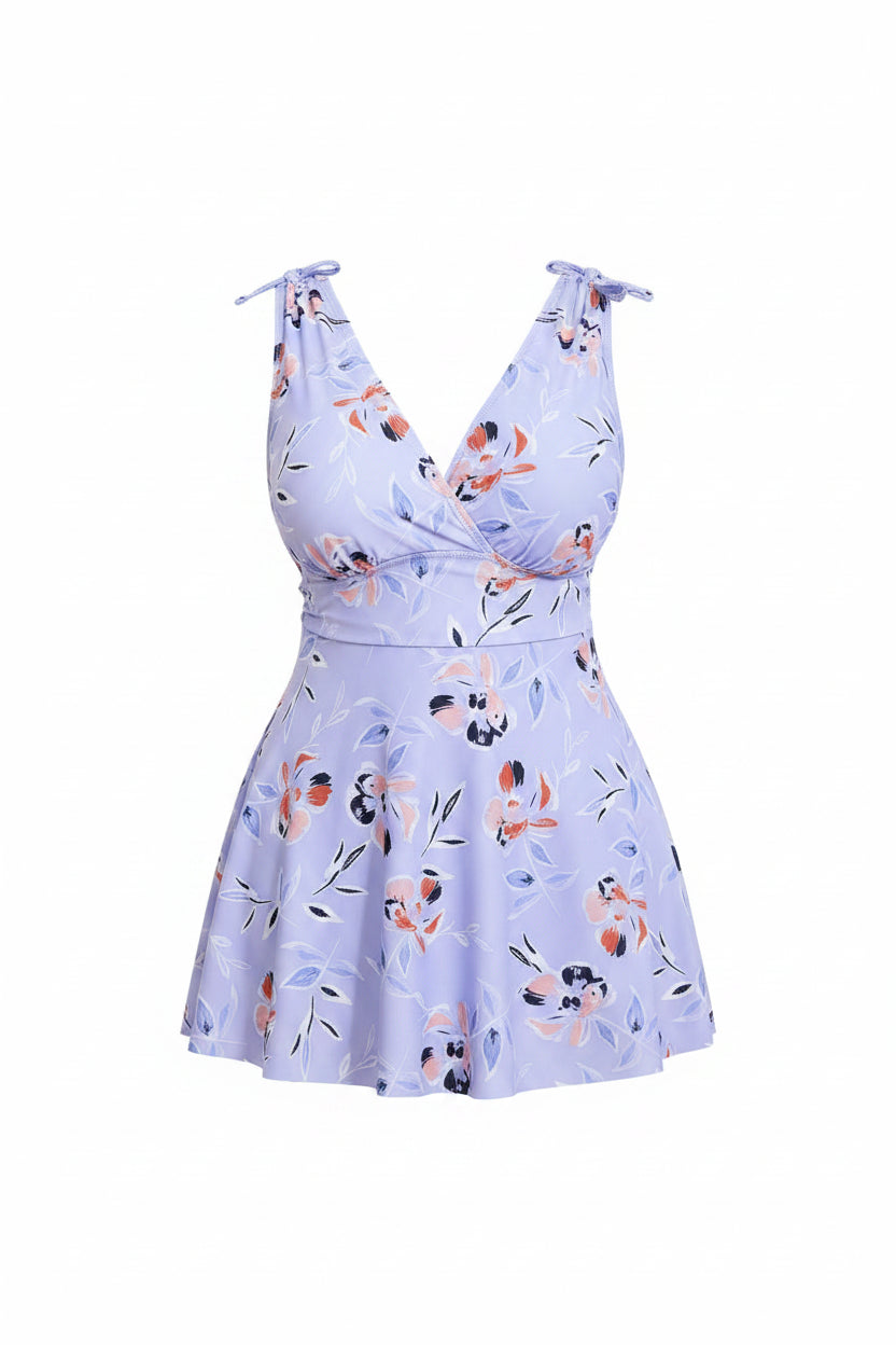 Floral Two-Piece Swimsuit | Plus Size Women's Beachwear (0XL–5XL)