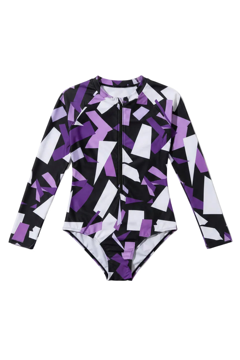 Printed Vest Two-Piece Swimsuit — Plus Size