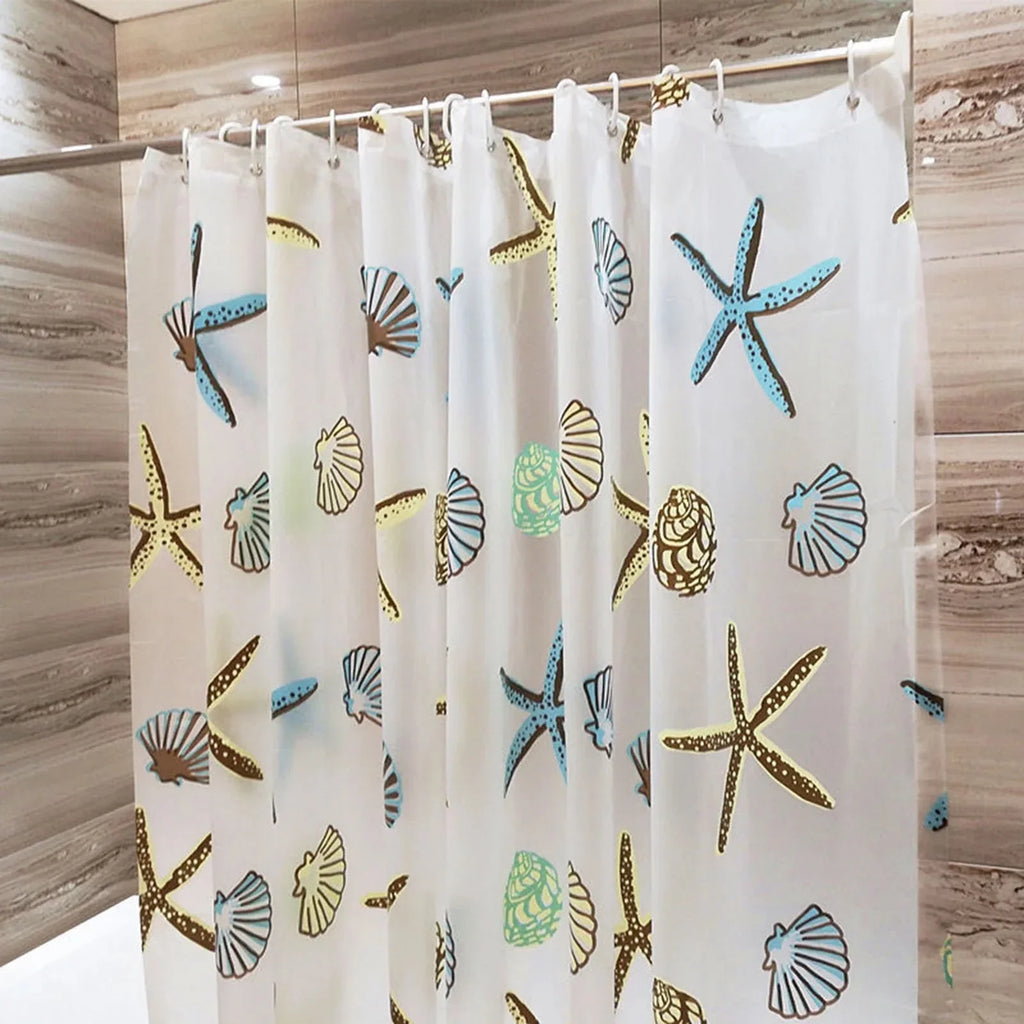 Seaside Starfish & Shell Shower Curtain