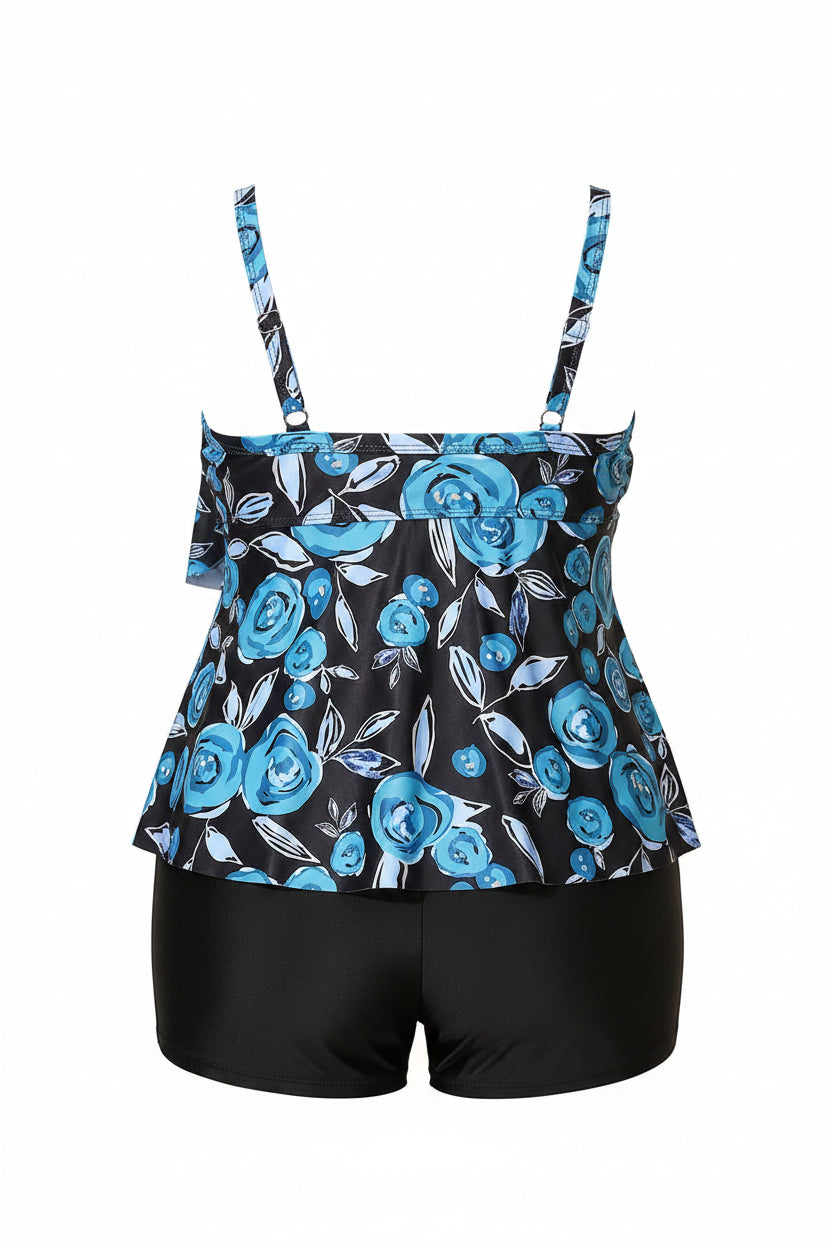 Ruffle Tankini Set — Women's Plus Size Two-Piece Swimsuit