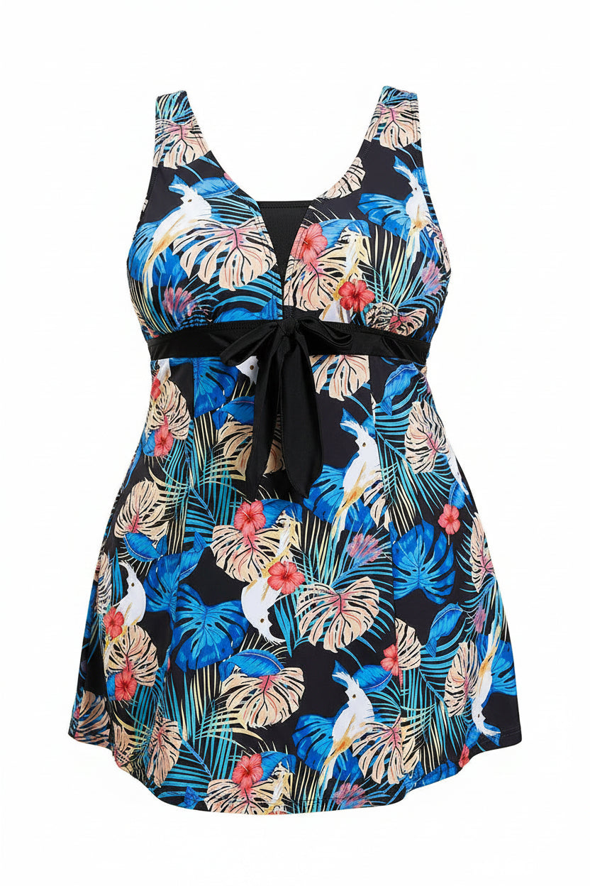 Floral Tankini Two-Piece Swimsuit | Plus Size Women's Swimwear (0XL–4XL)