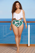 High Waist Ruffle Bikini Set | Plus Size Push-Up Swimsuit for Women (0XL–4XL)