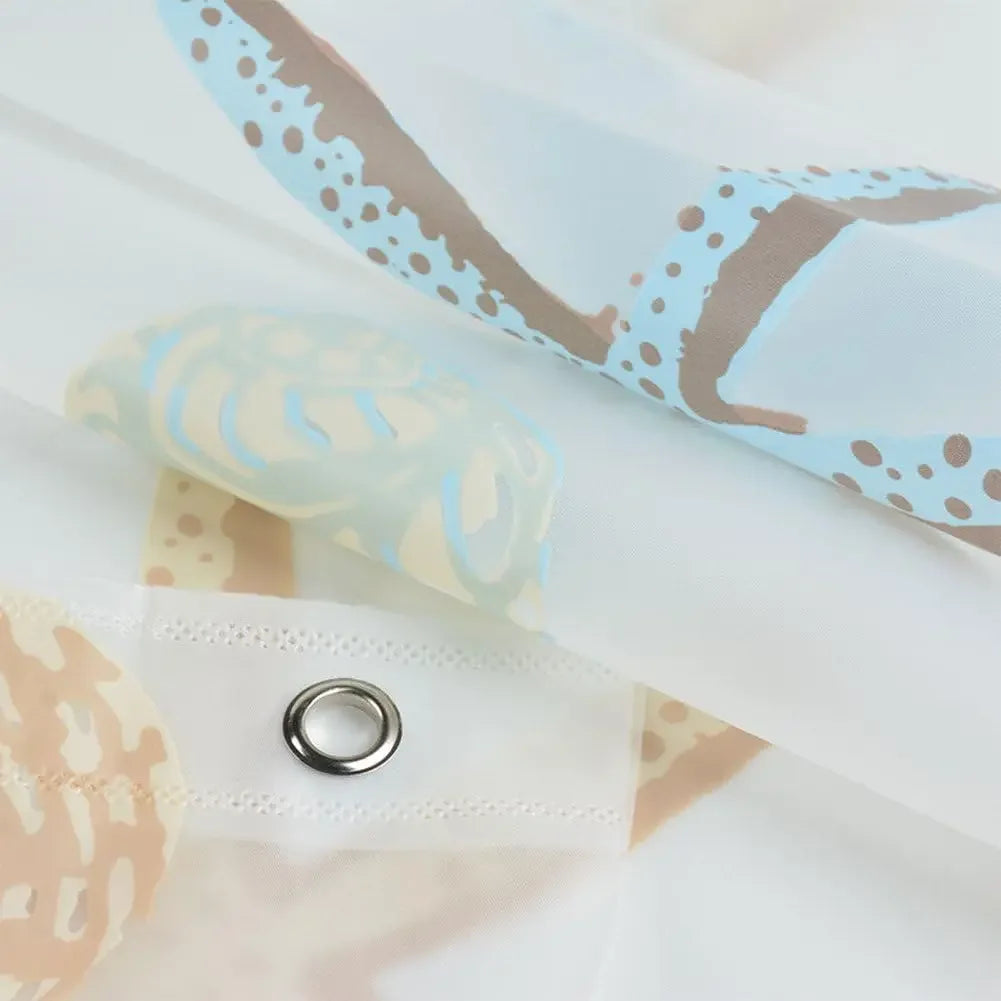 Seaside Starfish & Shell Shower Curtain