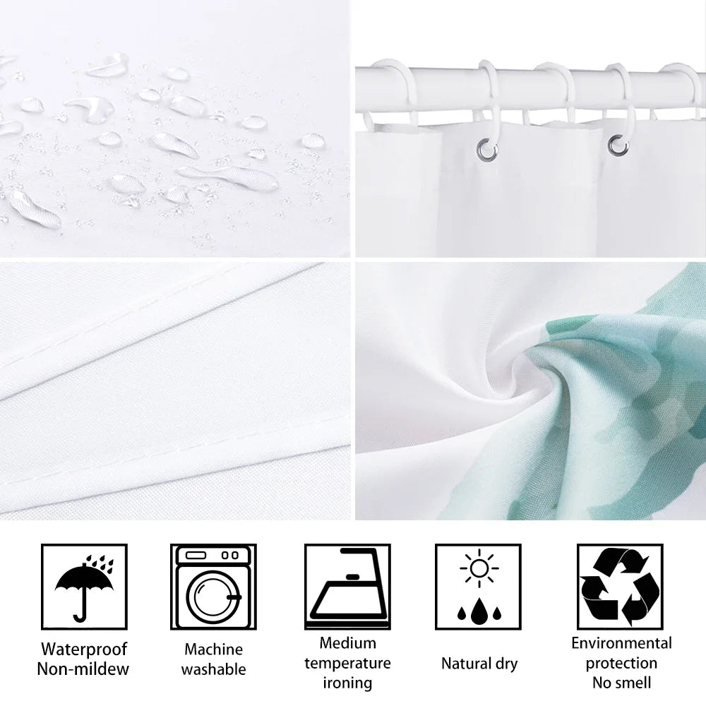 Vintage Coastal Postcard Shower Curtain