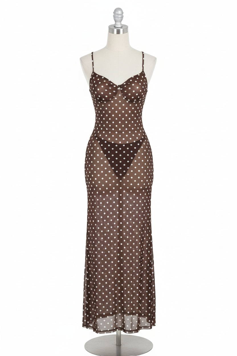 Sling Black Mesh Dot Cover-Up