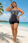 Women's Plus Size Floral Tankini Set — Two-Piece Swimsuit (1XL–5XL)