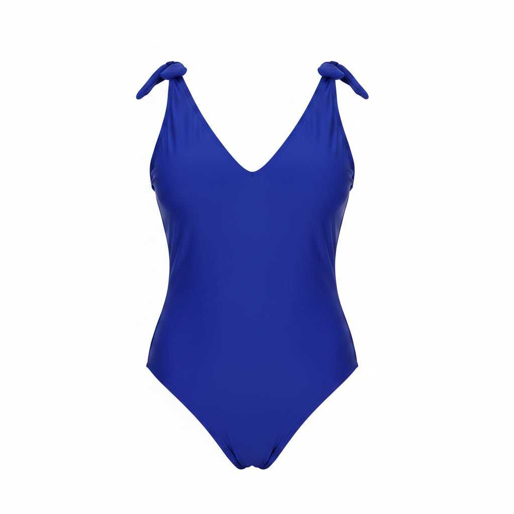 Azure Solid One-Piece Swimsuit — Plus Size