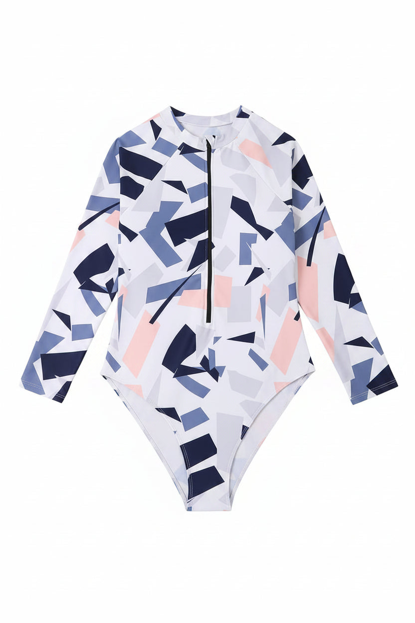 Printed Vest Two-Piece Swimsuit — Plus Size