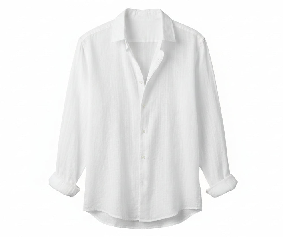 Coastal Linen Shirt - Men's Long Sleeve Button-Up