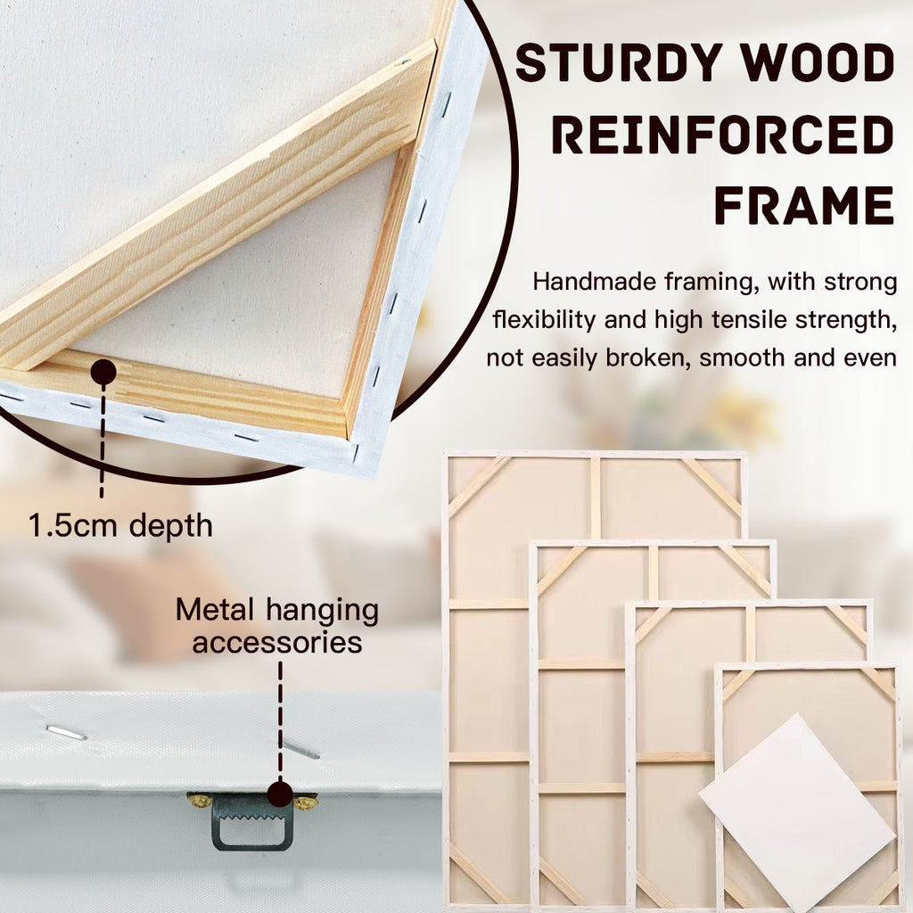 Framed Three-Panel Mural Wall Art Set (19.6" × 27.5" Each)