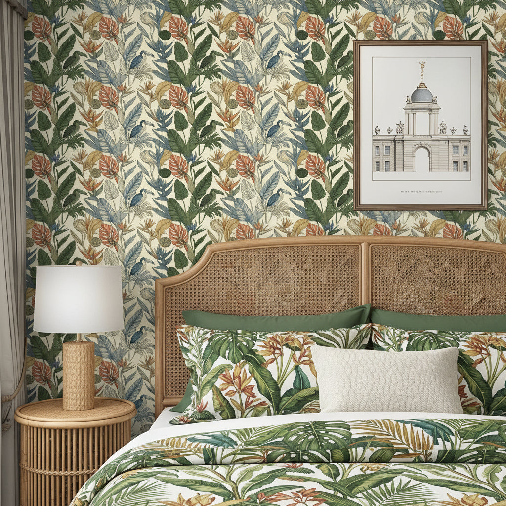 Tropical Heritage Peel & Stick Wallpaper — Botanical Canopy